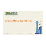 Virginia MCLE Form